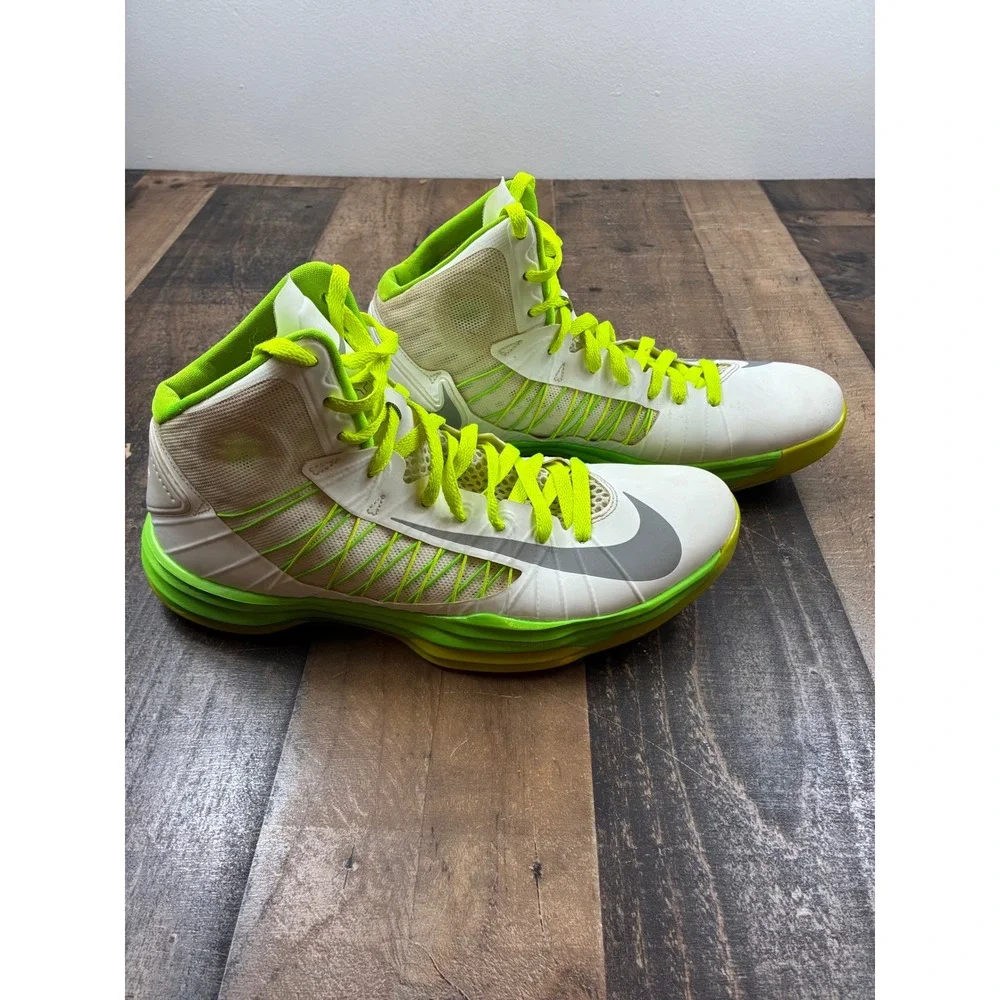 Nike Hyperdunk 2012 Basketball Shoes Mens 11 White Green 524934-106 Good